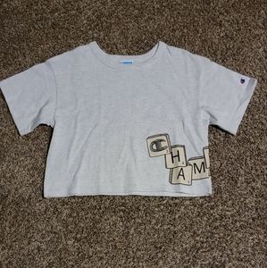 Womens Small Scrable Crop Tee - Champion/Hasbro